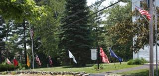 Flags in front of Town Hall