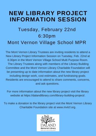 New Library Project Information Session