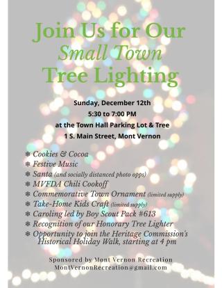 Details on Tree Lighting event.