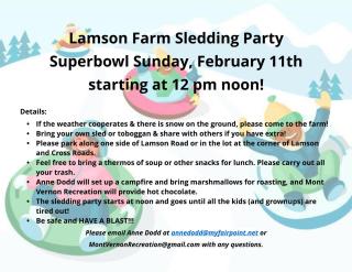 Lamson Farm Sledding Party
